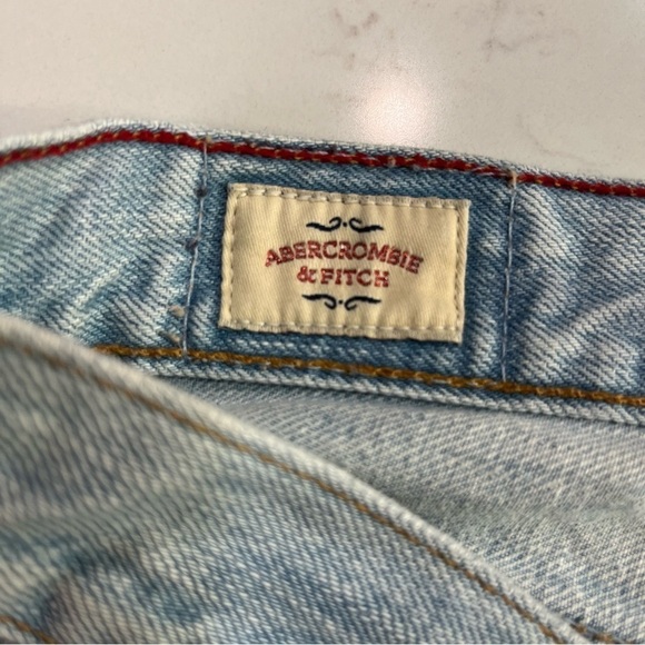 Abercrombie & Fitch Distressed Vintage Lightwash Button Fly Boot Cut 6 - Picture 7 of 15